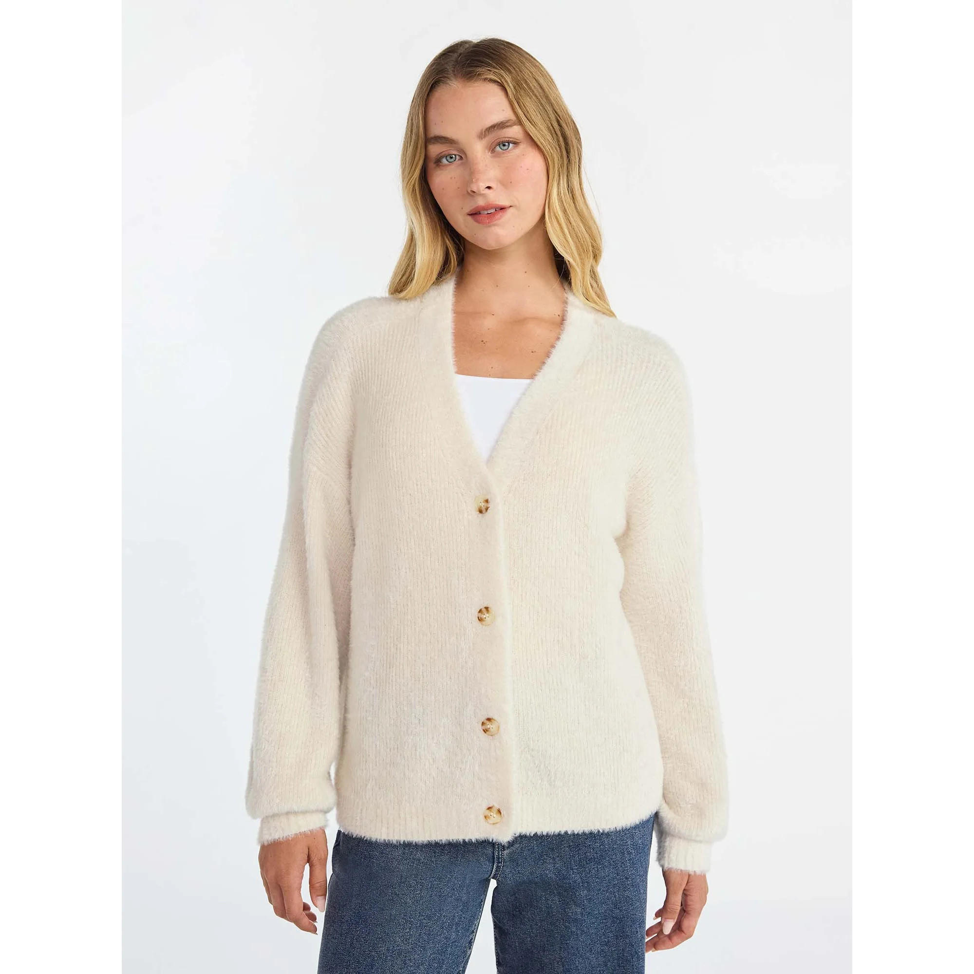 No Boundaries Fashion Button Front Cardigan, Women's Sizes XXS-XXL | Walmart (US)
