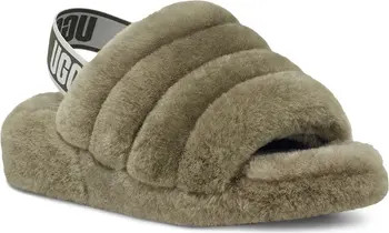 Fluff Yeah Genuine Shearling Slingback Sandal | Nordstrom