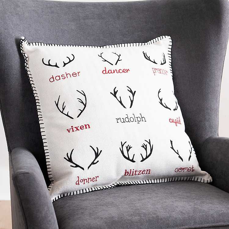 New!Reindeer Names Pillow | Kirkland's Home