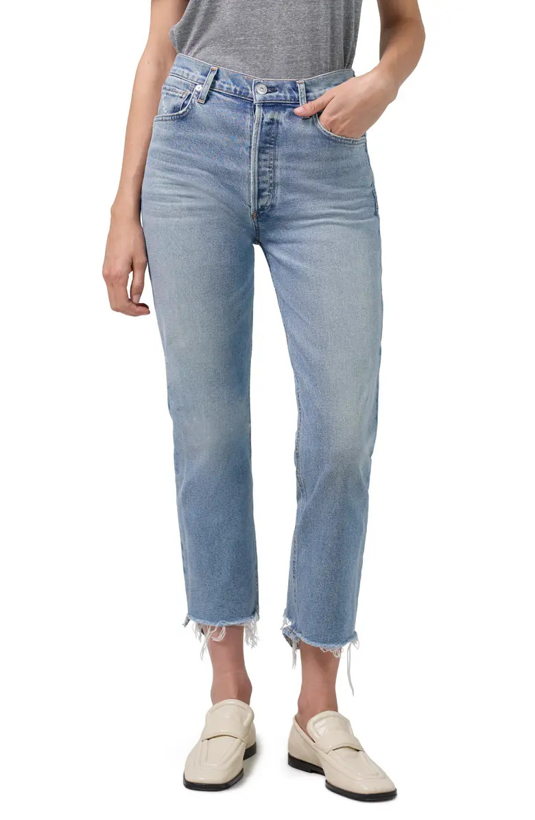 Citizens of Humanity Crop Straight Leg Jeans | Nordstrom | Nordstrom