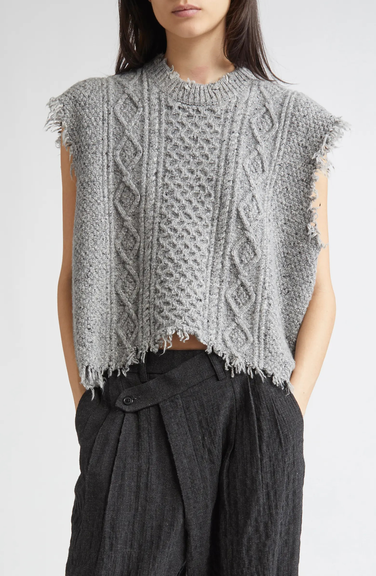 Boyfriend Cable Sweater Vest | Nordstrom