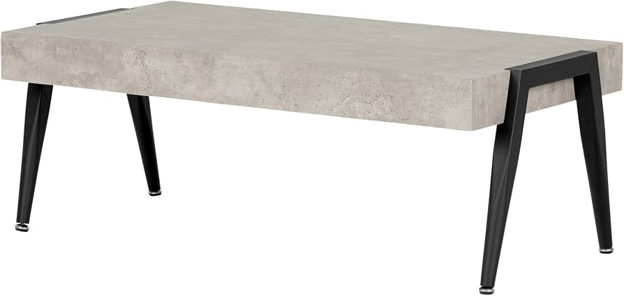 South Shore Industrial Coffee Table with Metal Legs, Gray & Black | Amazon (US)