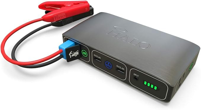 HALO Bolt 58830 mWh Portable Phone Laptop Charger Car Jump Starter with AC Outlet and Car Charger... | Amazon (US)