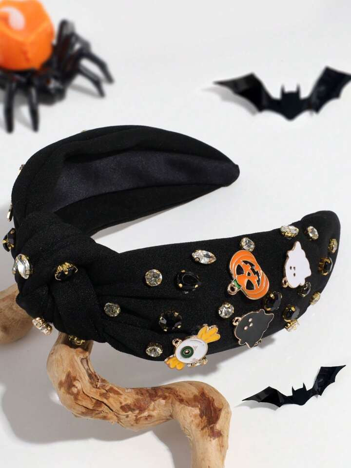 1pc Women Fashion Halloween Pumpkin Knotted Headband, Suitable For Daily Wear, Halloween Party, P... | SHEIN