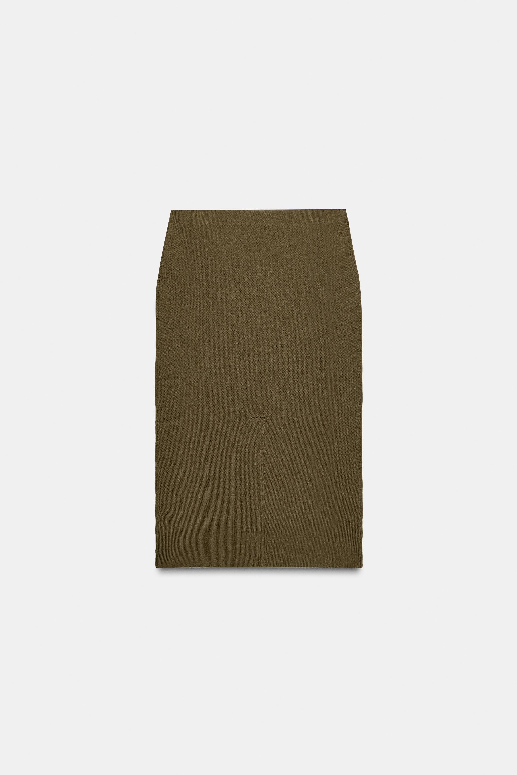 KNIT PENCIL MIDI SKIRT | Zara US