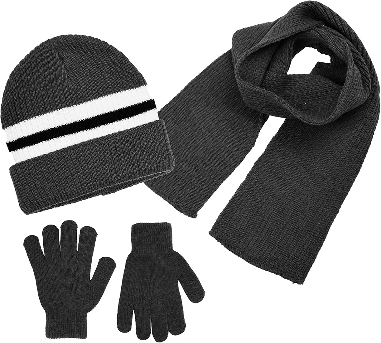 Polarwear Boys Hat,scarf & Glove Set-Kids Cold Weather Winter Accessories-Childrens 3 Pc Beanie S... | Amazon (US)