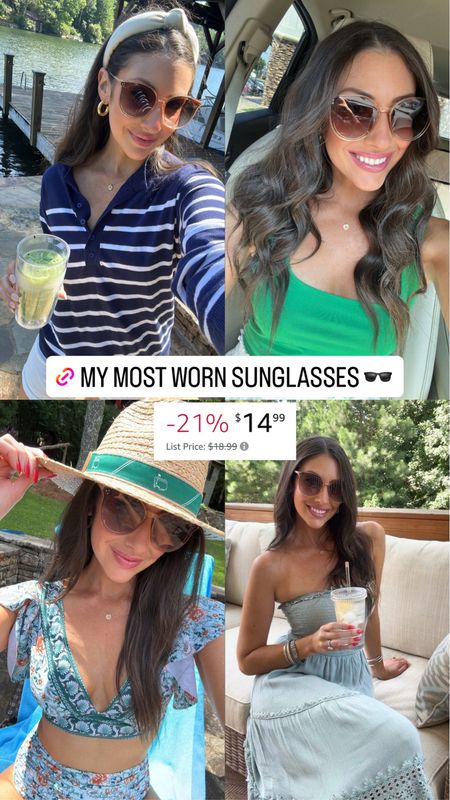 My most worn sunglasses are on sale! 🕶️ Also linked the outfits shown here :) 

#LTKstyletip #LTKSeasonal