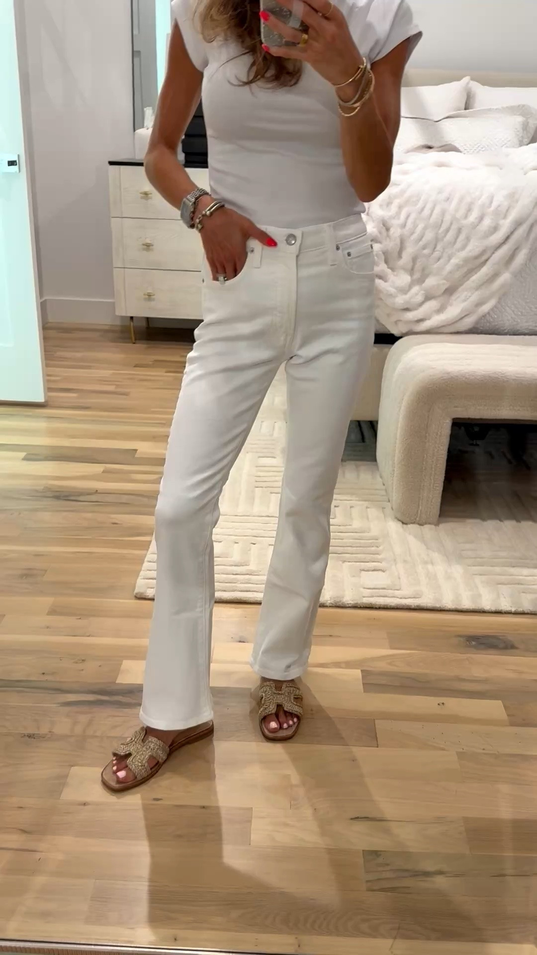 White jeans that fit petites on sale! Code LTK20. Wearing size 23 petite

#LTKPetite #LTKxMadewell #LTKSaleAlert