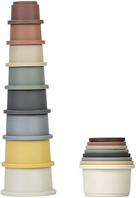Mini Tudou 8 Pcs Stacking Cup Toys, Nesting Cups Toy, Baby Bathing Toy & Building Toy for Early E... | Amazon (US)