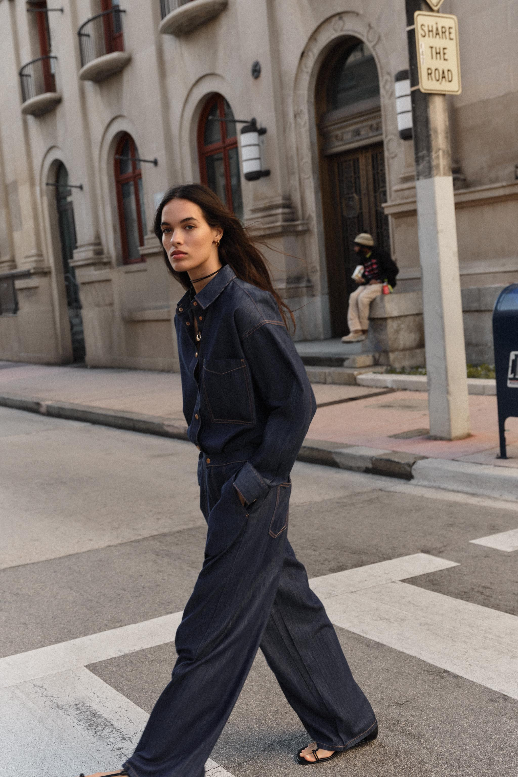 Z1975 OVERSIZE DENIM SHIRT | Zara UK