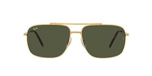 Ray-Ban Unisex RB3796 Square Sunglasses, Legend Gold/Green, 59 mm | Amazon (US)