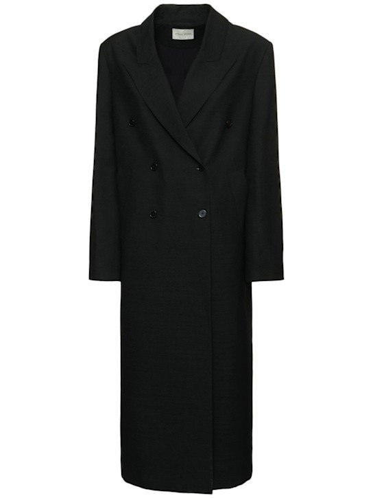 Temo double breast viscose coat | Luisaviaroma