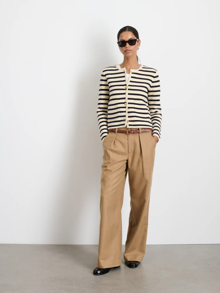 Paris Sweater Jacket In Stripe | Alex Mill