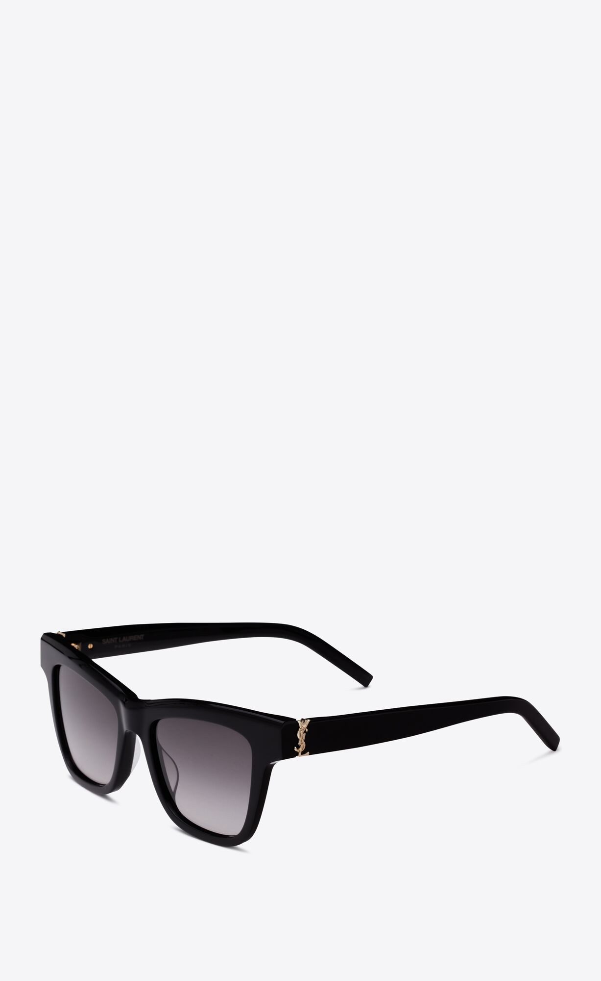 Sunglasses with square wellington acetate frames and nylon gradient lenses, featuring a YSL monog... | Saint Laurent Inc. (Global)