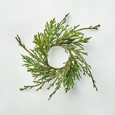 4pc Faux Cypress Greenery Napkin Ring Set - Hearth & Hand™ with Magnolia | Target