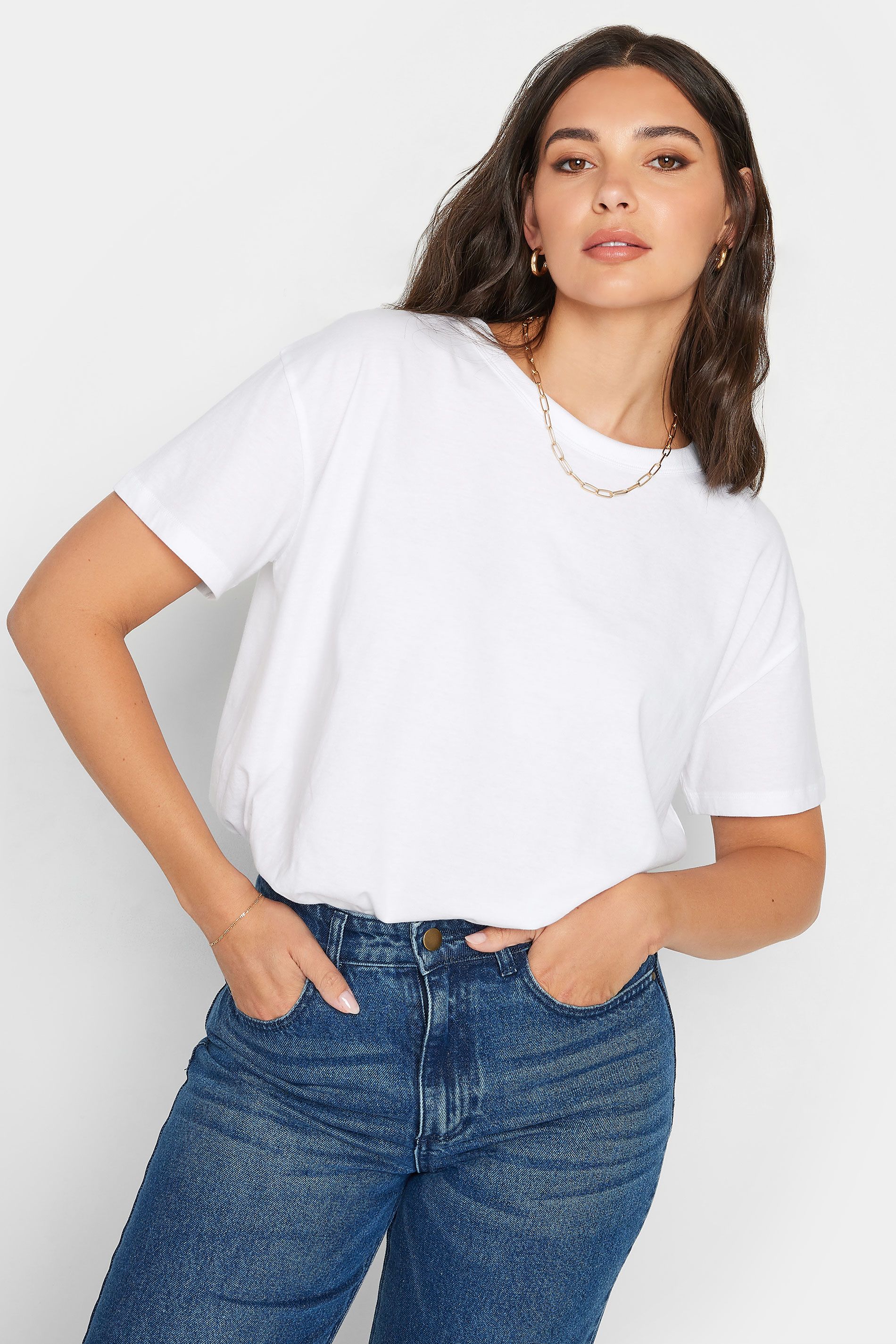 LTS Tall White Short Sleeve T-Shirt | Long Tall Sally