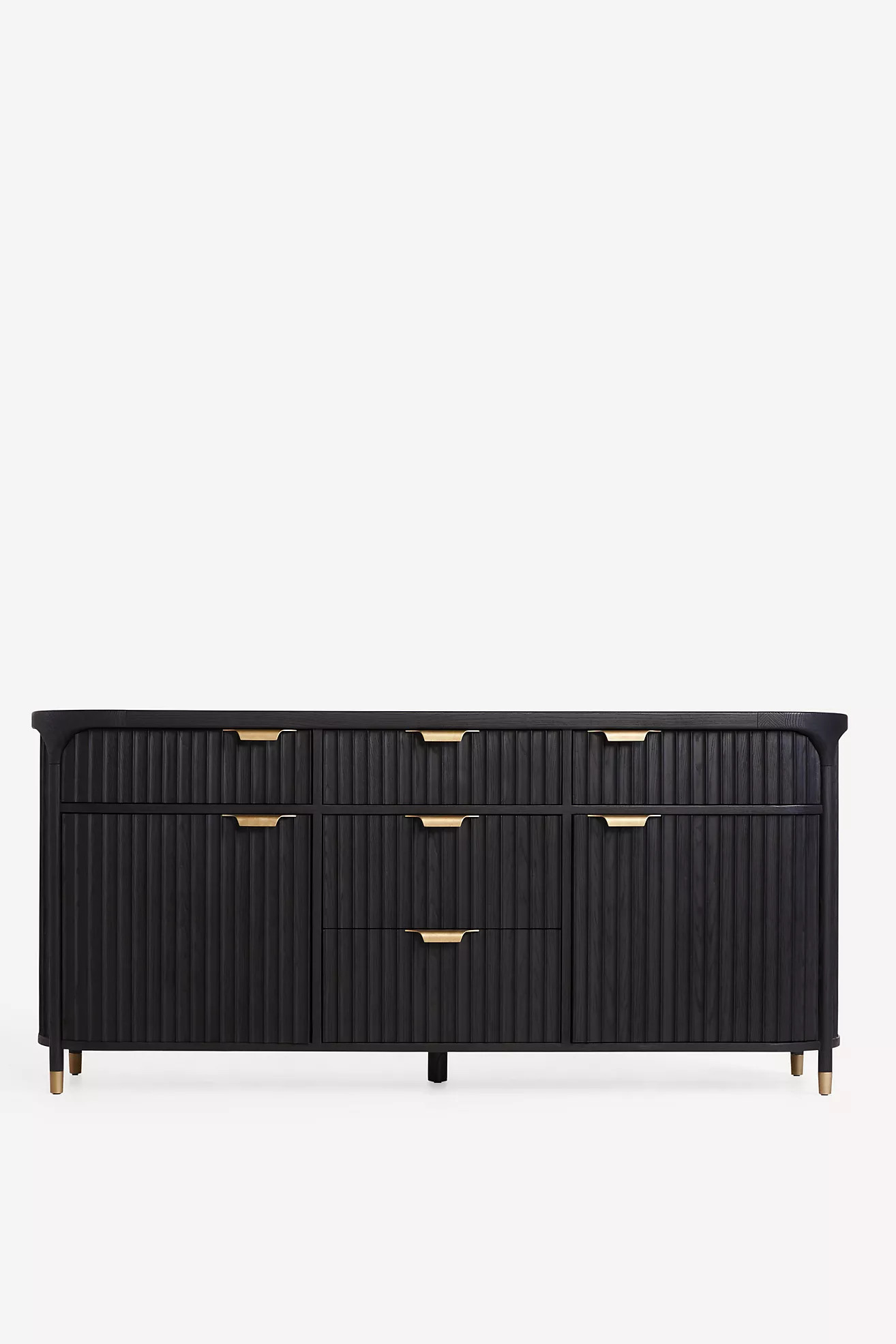 The Isla Oval 70" Fluted-Wood Sideboard | Anthropologie (US)