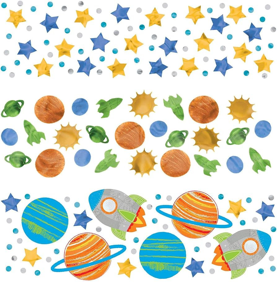 Blast Off Birthday Value Pack Confetti | 1.2 oz. | Multicolor | 1 Pack | Amazon (US)