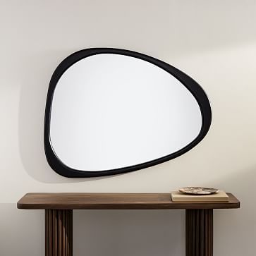 Mid-Century Asymmetrical Wood Wall Mirror - 45" | West Elm (US)