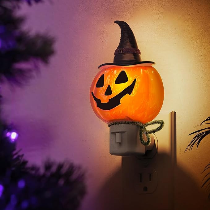 L LOHAS LED Pumpkin Night Light, Halloween Lights Indoor, Plug in | Amazon (US)