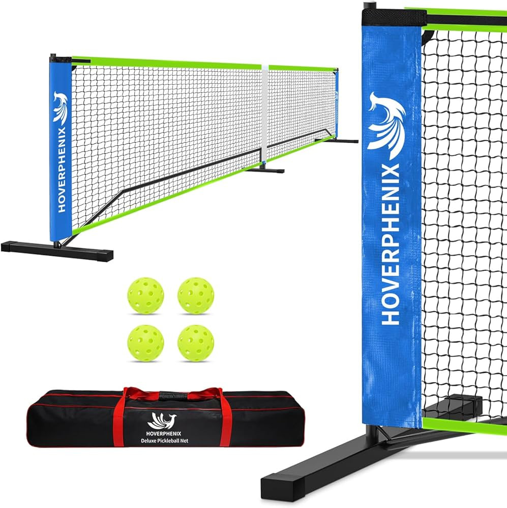 Pickleball Net for Driveway, 22FT Regulation Size Pickleball Net, Outdoor Pickleball Balls and Po... | Amazon (US)
