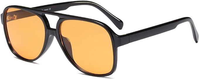 PAMIX Retro Trendy Aviator Sunglasses 70s Cool Oversized Vintage Unisex 100% UVA/UVB Protection | Amazon (US)