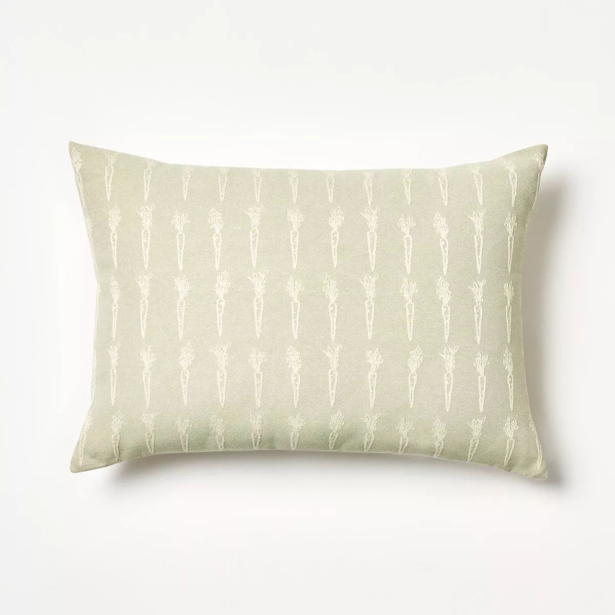 Oversize Woven Carrot Lumbar Throw Pillow Sage/Cream - Threshold™ designed with Studio McGee | Target