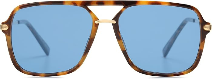 SOJOS Sunglasses for Women & Men, Square, Retro, Polarized Lens, Trendy Aviator, 90s Shades | Amazon (US)