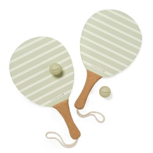 Sunnylife Vintage Beach Paddles, La Palma Sage Stripe | Amazon (US)
