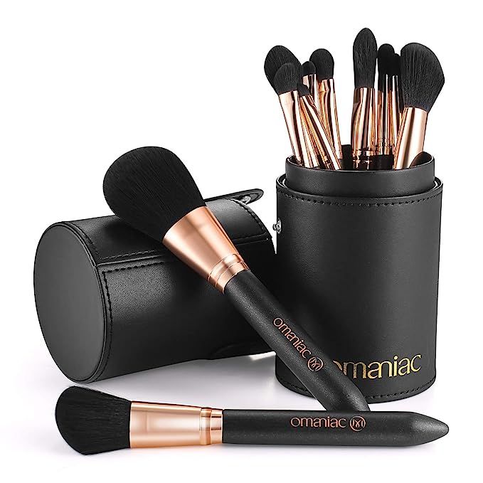 Amazon.com: OMANIAC® Professional Makeup Brushes Set (12Pcs), Pearl Flash Handles, Comfortable T... | Amazon (US)