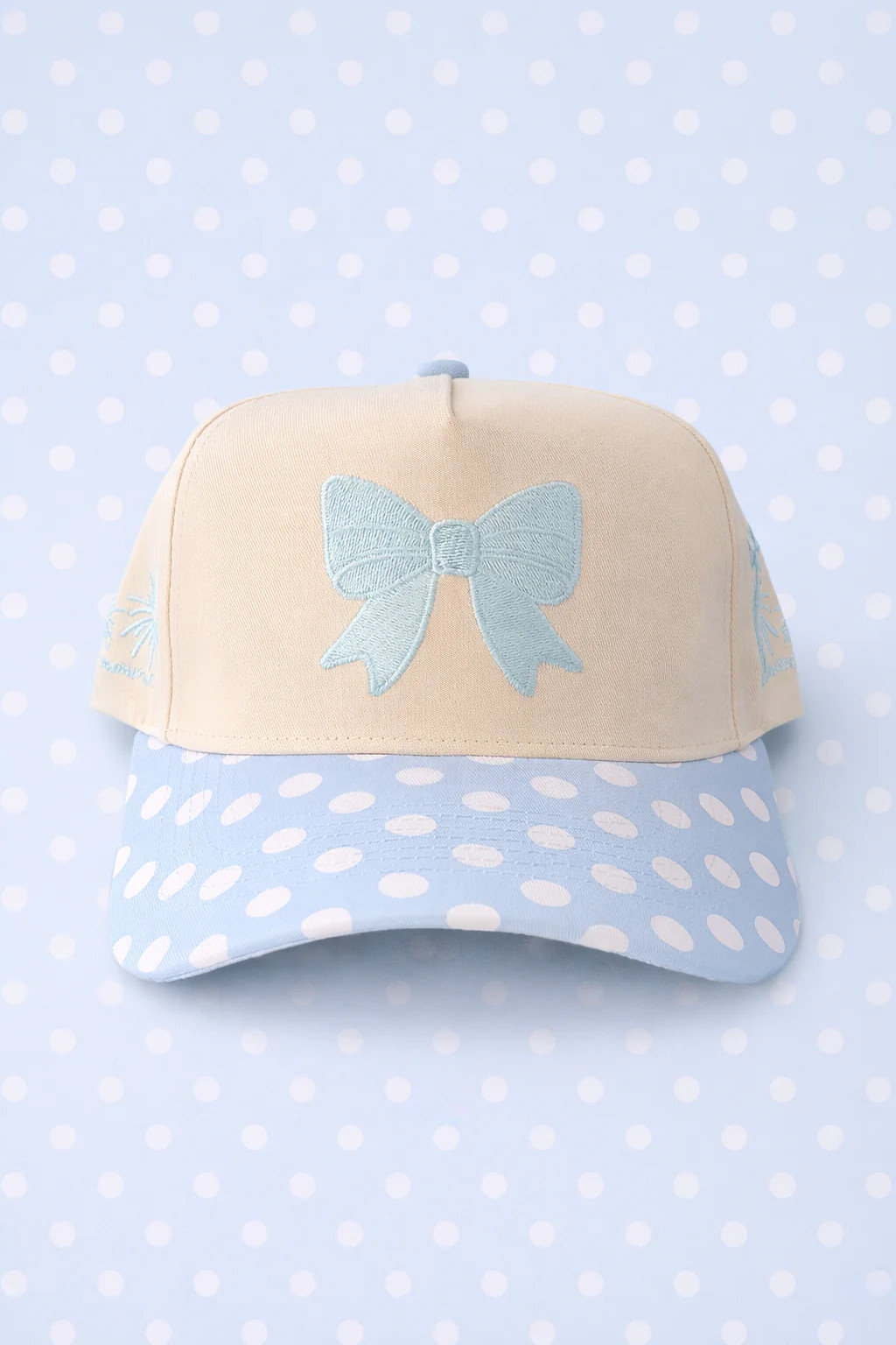 BLUE POLKA BOW HAT | Tomorrow's Memories Club