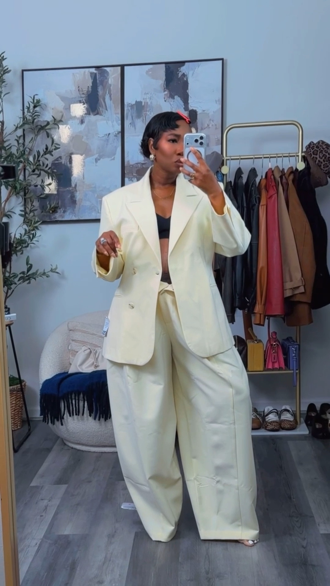 Spring suiting…
Butter yellow is still trending and perfect for spring…
I sized up to accommodate the bump but you can stick to your regular size.


#LTKBump #LTKSeasonal #LTKootd