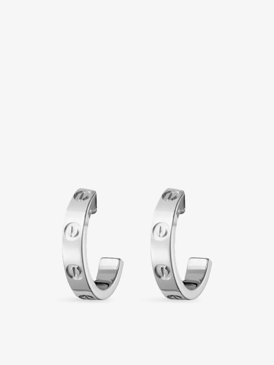 Love 18ct white-gold earrings | Selfridges