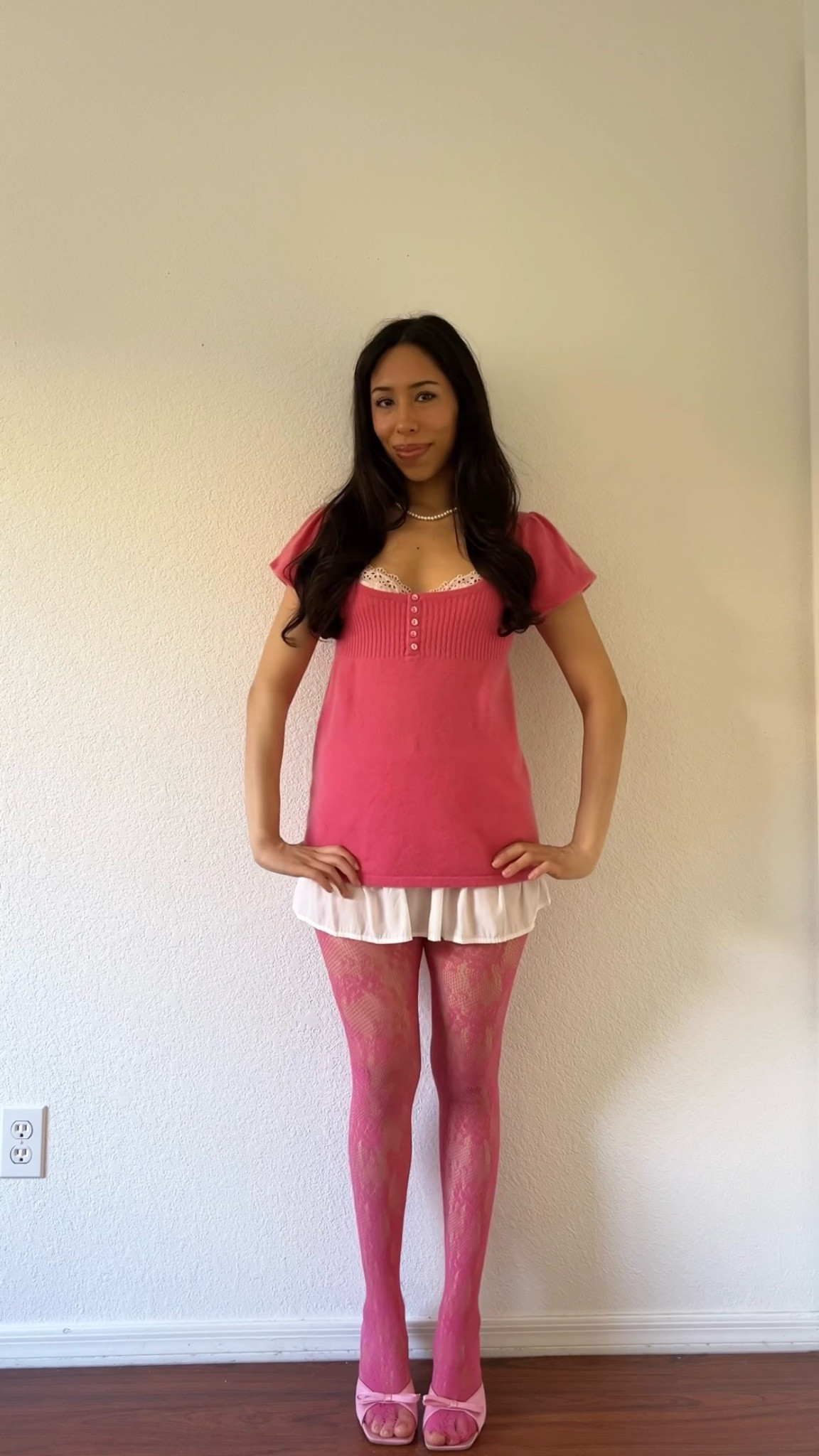 Valentine’s Day outfits: top is thrifted “context,” skirt also thrifted no tag