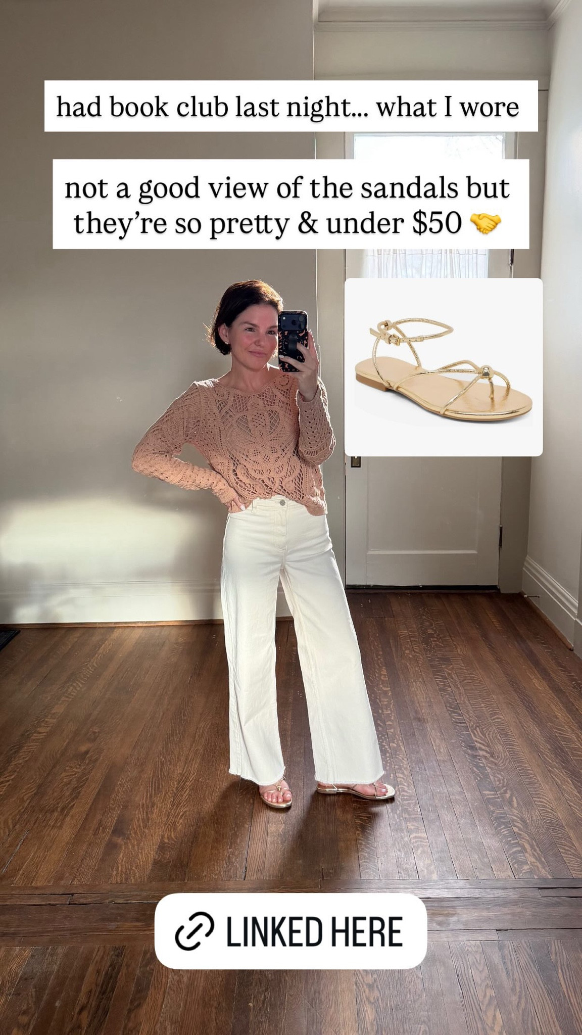 had book club last night... what I wore

not a good view of the sandals but they're so pretty & under $50 🤝

#LTKmomlife #LTKootd #LTKdayinmylife