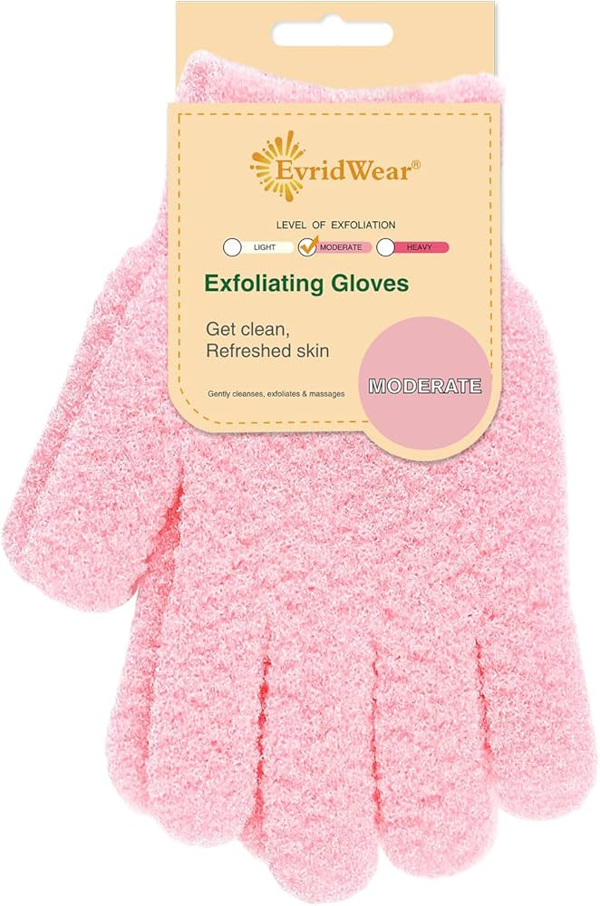 Evridwear Exfoliating Gloves for Shower, 100% Nylon Thick Soft Medium Heavy Bathing Gloves Dead S... | Amazon (US)