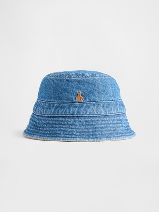 Baby Sherpa-Lined Denim Bucket Hat | Gap (US)