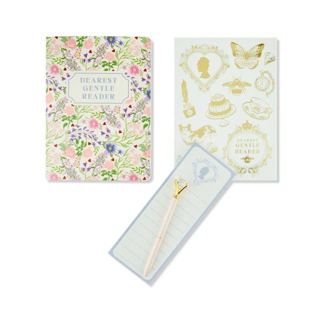 Bridgerton Stationery Set, Royal Purple, Notebook, Pen, Stickers, List Pad, Paper, Netflix | Walmart (US)