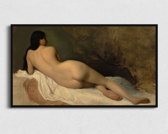 Samsung Frame TV Art | Reclining Nude | Digital Vintage Antique Figure Study Female Body Print Im... | Etsy (US)