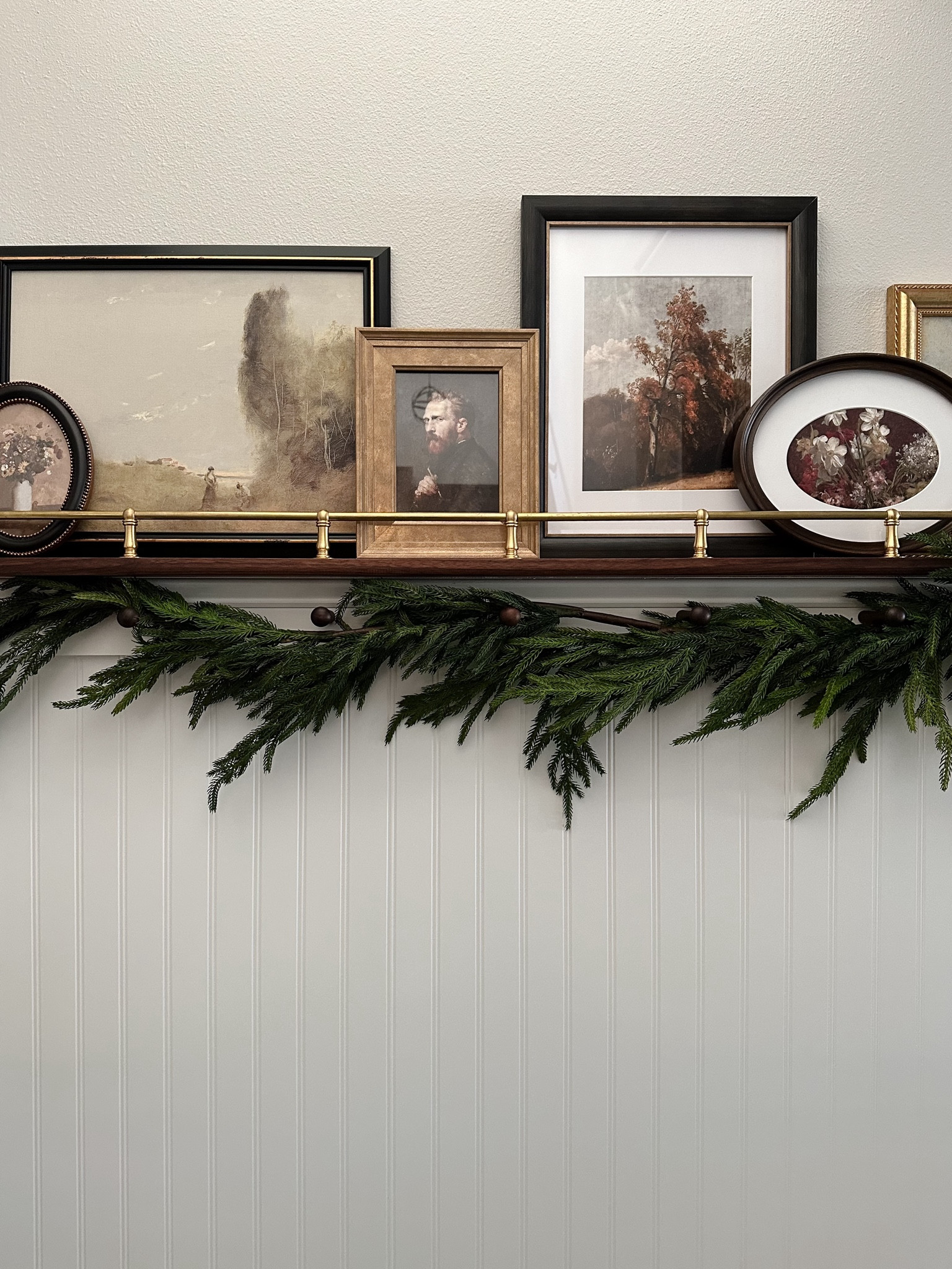 Christmas Norfolk pine garland for our picture railing in our entryway! 

#LTKSeasonal #LTKHoliday #LTKHome