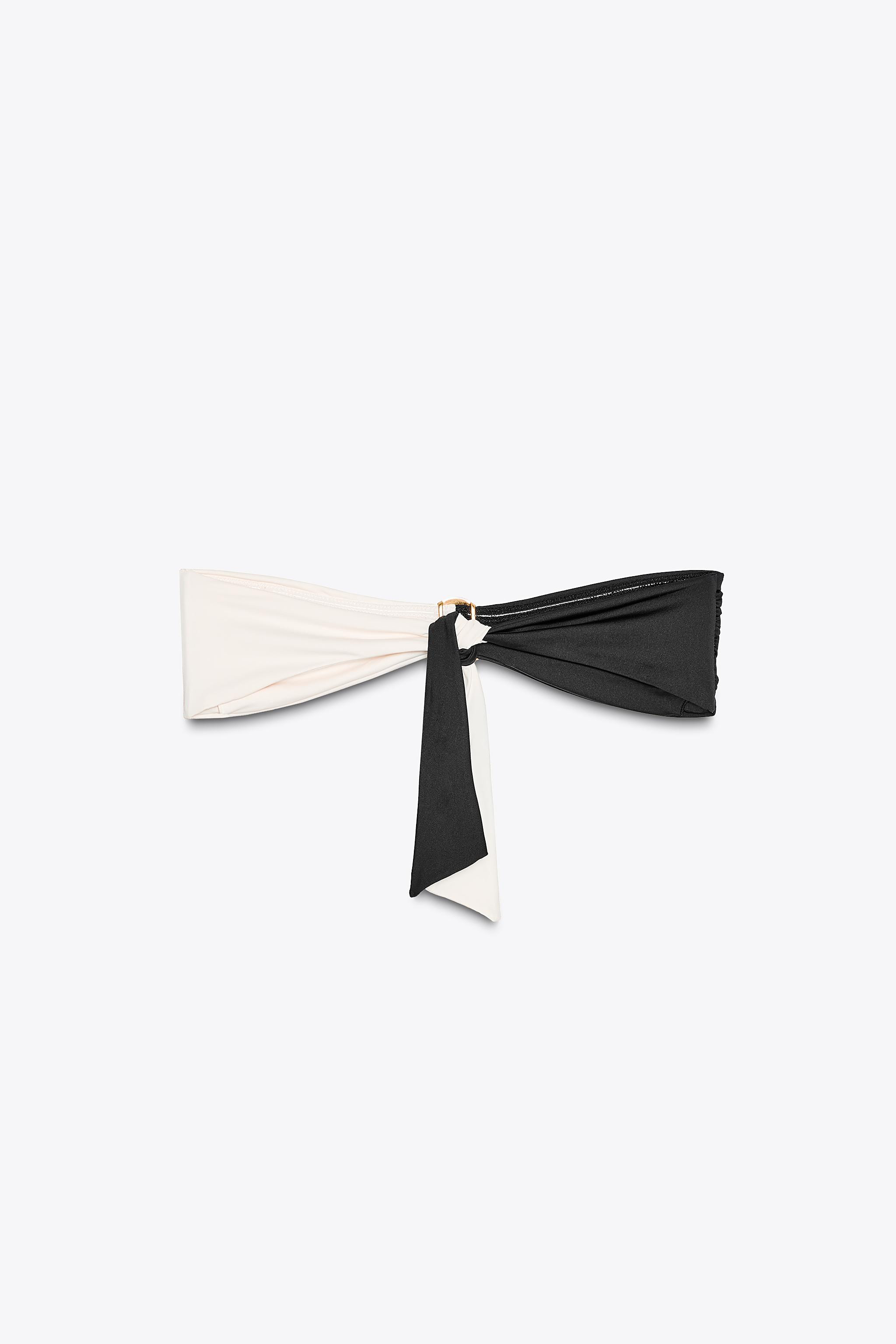 METALLIC PIECE BIKINI TOP | Zara UK