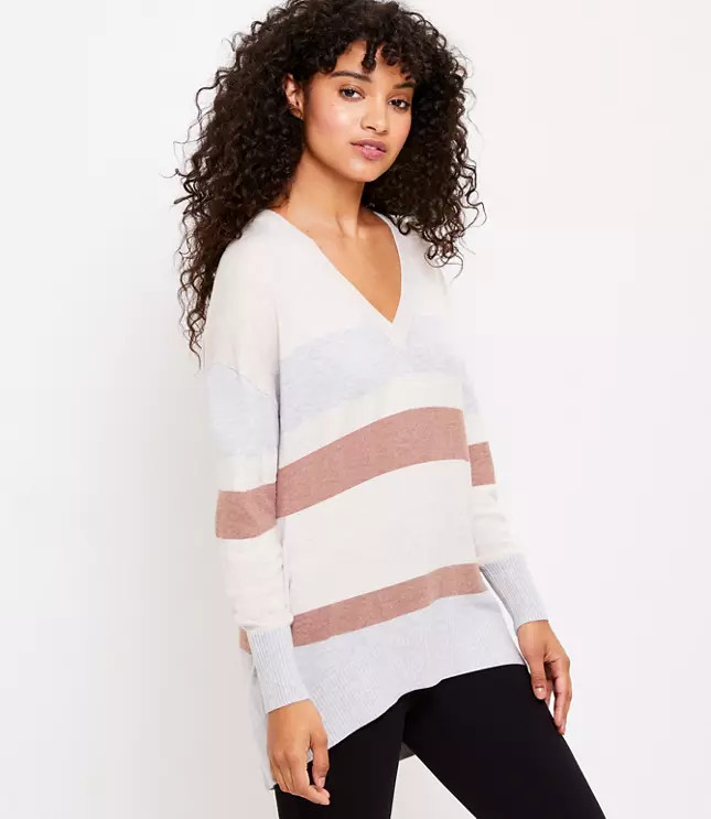 V-Neck Tunic Sweater | LOFT