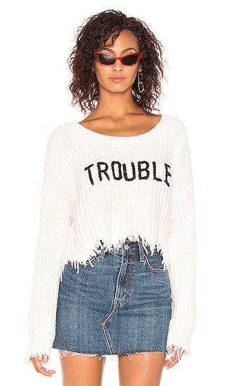 Wildfox Couture Trouble Storm Sweater in Clean White | Revolve Clothing (Global)