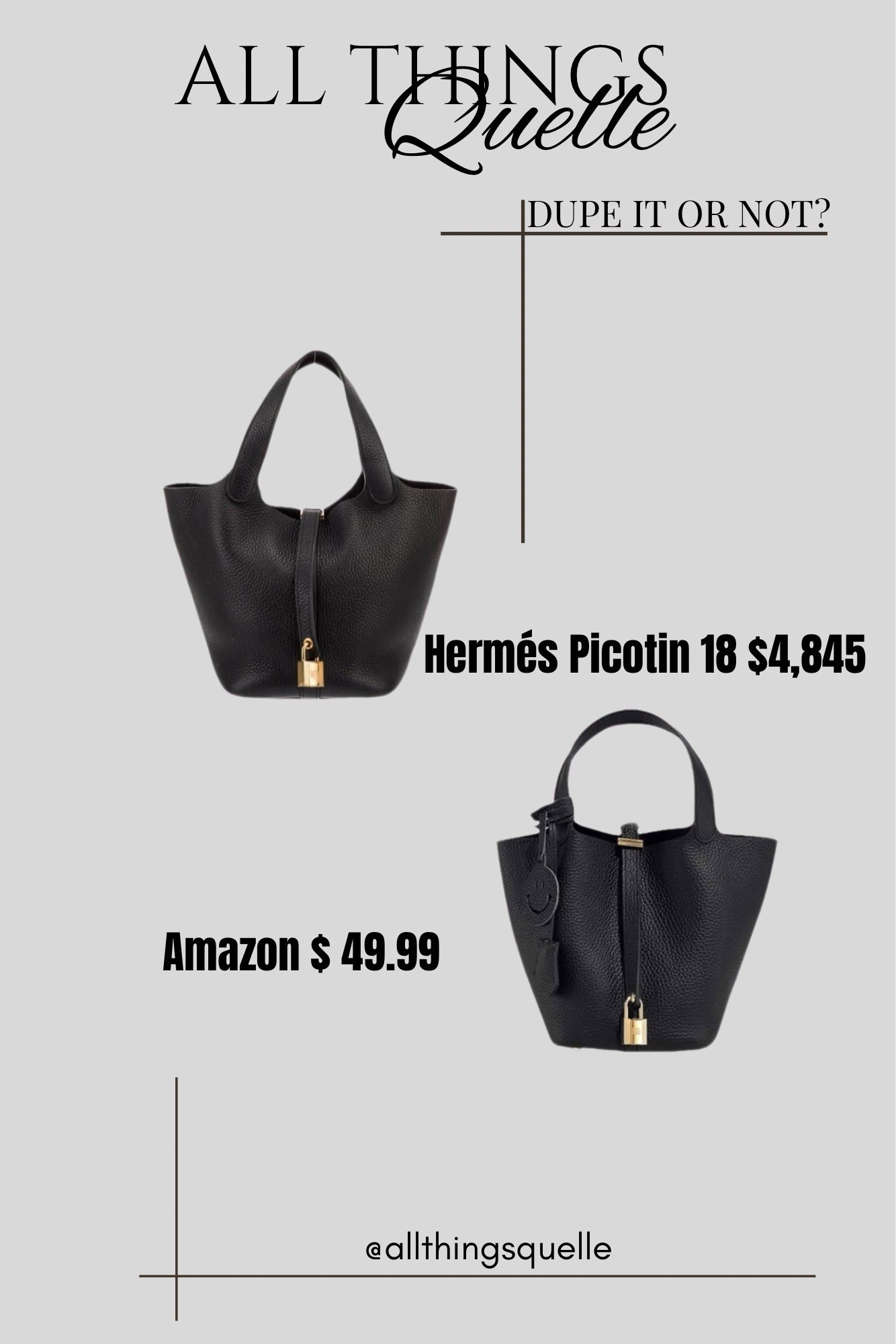 Dupe or Not!???
Hermés vs Amazon

#LTKItBag #LTKStyleTip