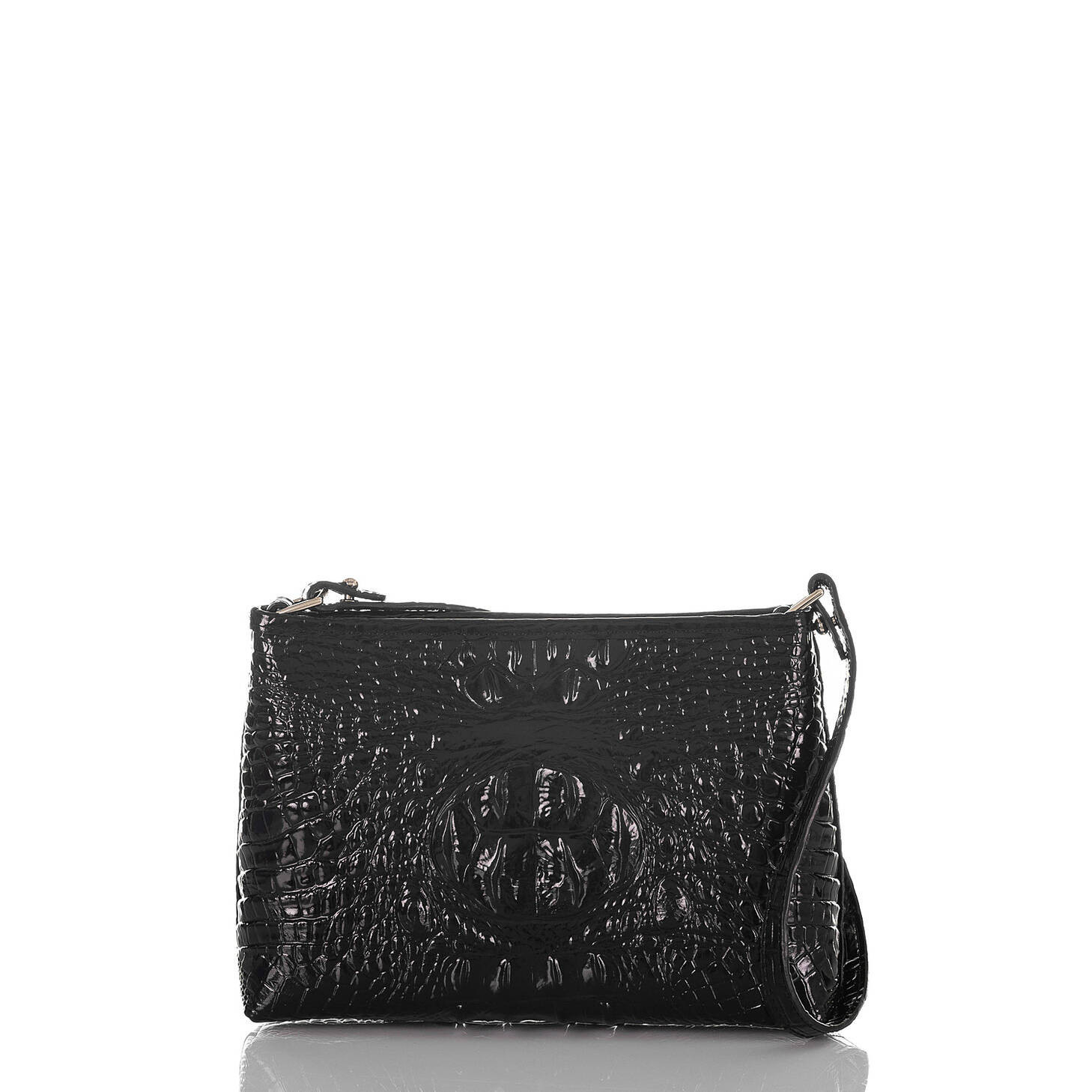 Lorelei Leather Shoulder Bag | Black Melbourne | BRAHMIN | Brahmin