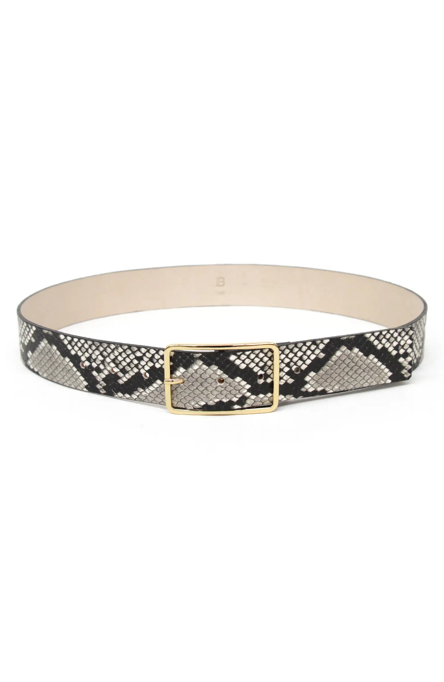 Milla Python Embossed Leather Belt | Nordstrom
