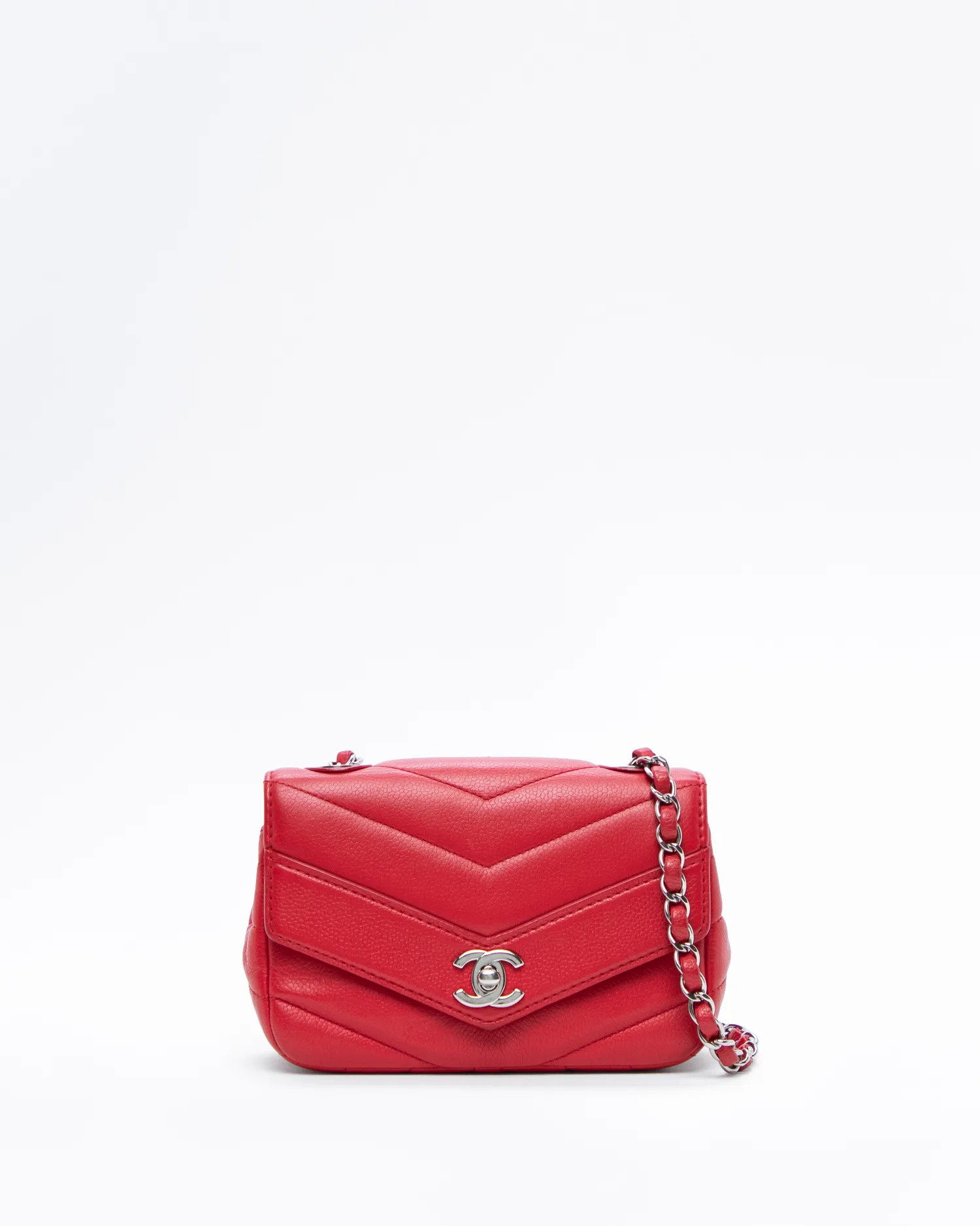 Chevron Data Center Mini Flap Bag | Vivrelle