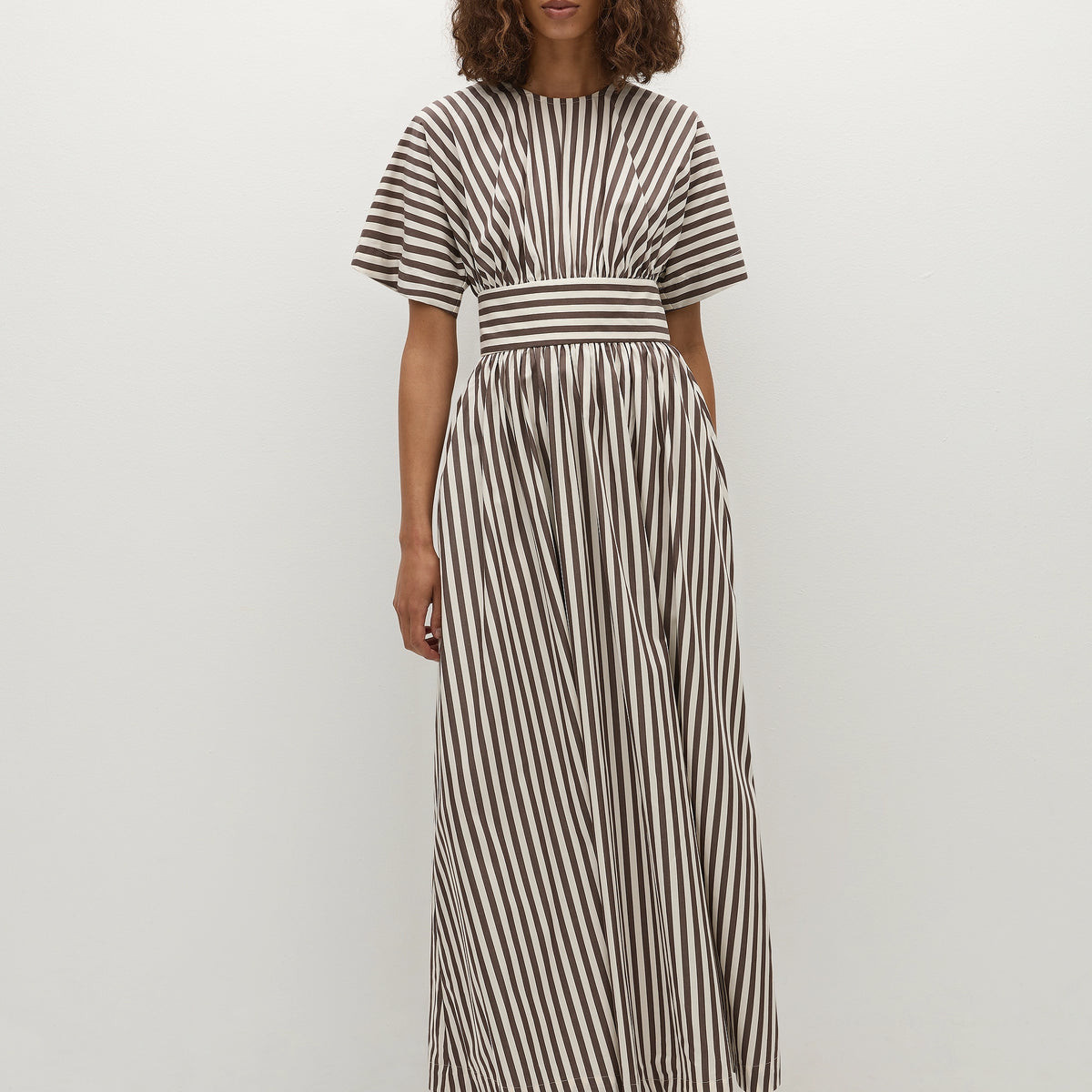 Oda Maxi Dress Norway Stripe Espresso | Faithfull (AU)