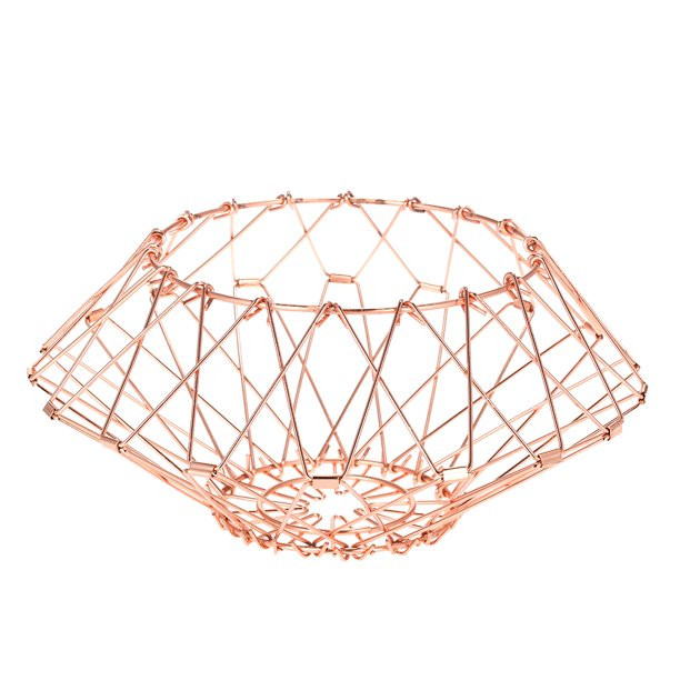 Anself Basket Stainless Steel Transforming Flexible Wire Basket for Fruit Bread Decorative Items ... | Walmart (US)
