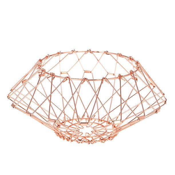 Anself Basket Stainless Steel Transforming Flexible Wire Basket for Fruit Bread Decorative Items ... | Walmart (US)